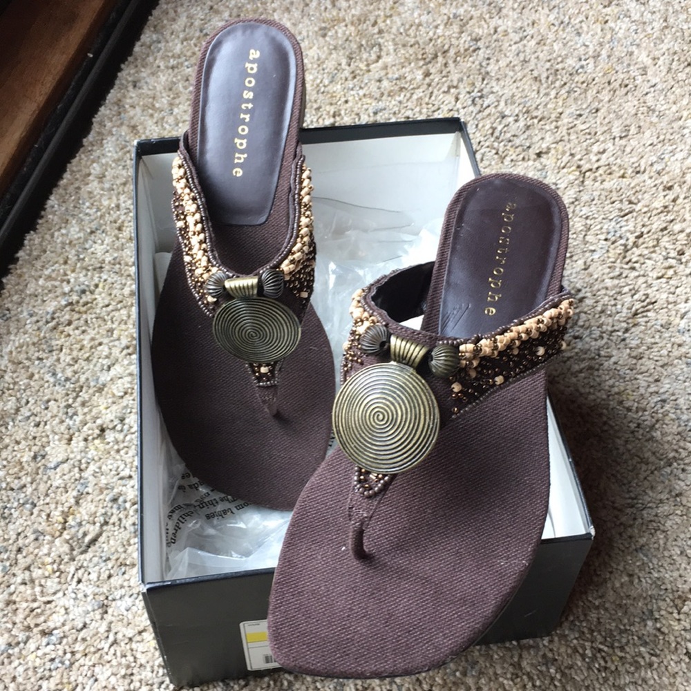 NEW Apostrophe sandals, 7-1/2 M